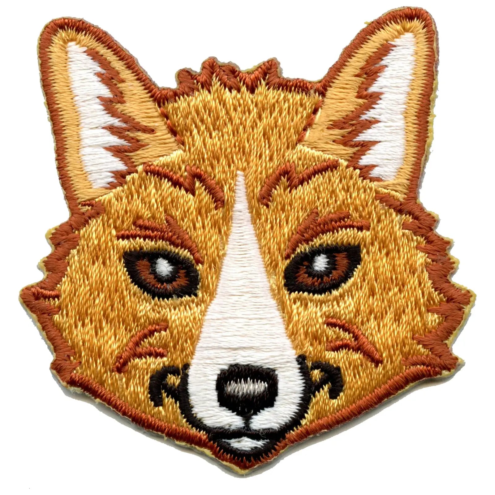Fox Head Iron On Embroidered Patch 