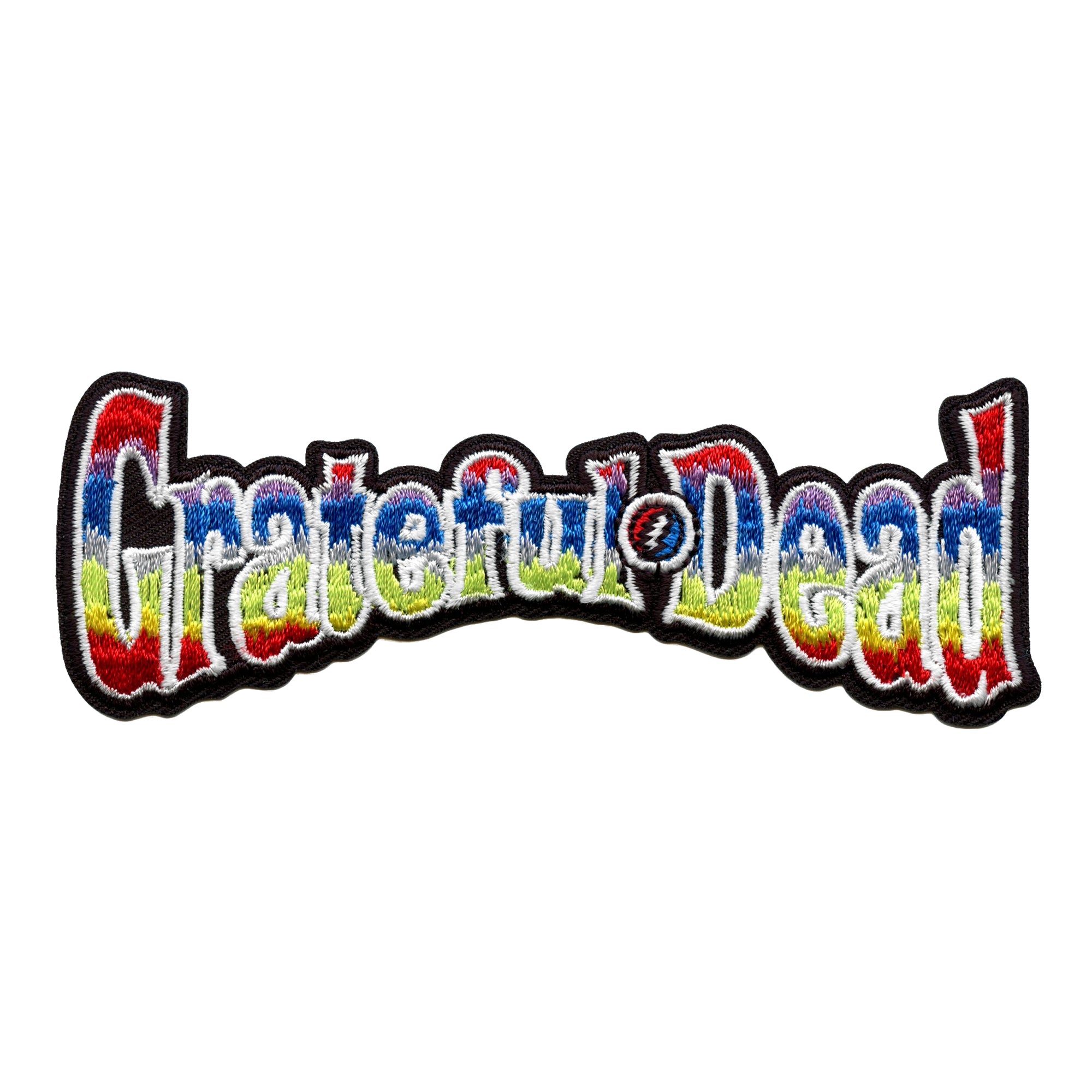 Grateful Dead Rainbow Logo Patch Tie Dye Embroidered Iron On
