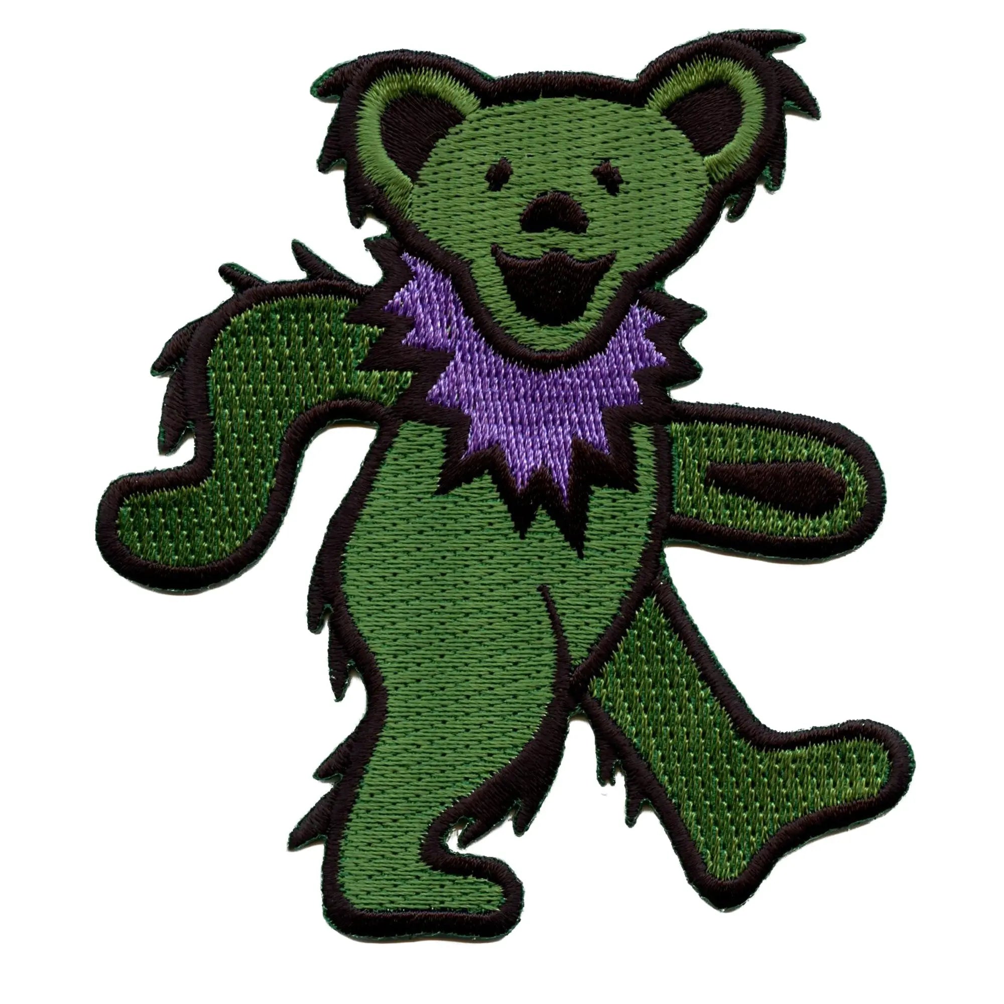 Grateful Dead Green Bear Patch Medium Iconic Embroidered Iron On