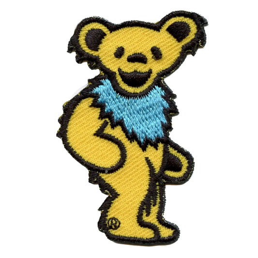 Grateful Dead Yellow Bear Patch Small Iconic Embroidered Iron On 