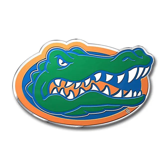 Florida Gators Colored Aluminum Car Auto Emblem