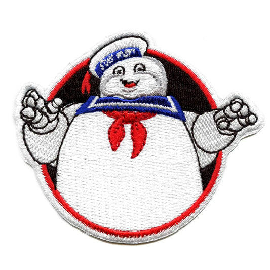 Ghostbusters Stay Puft Marshmallow Man Patch Classic 80s Comedy Embroidered Iron On