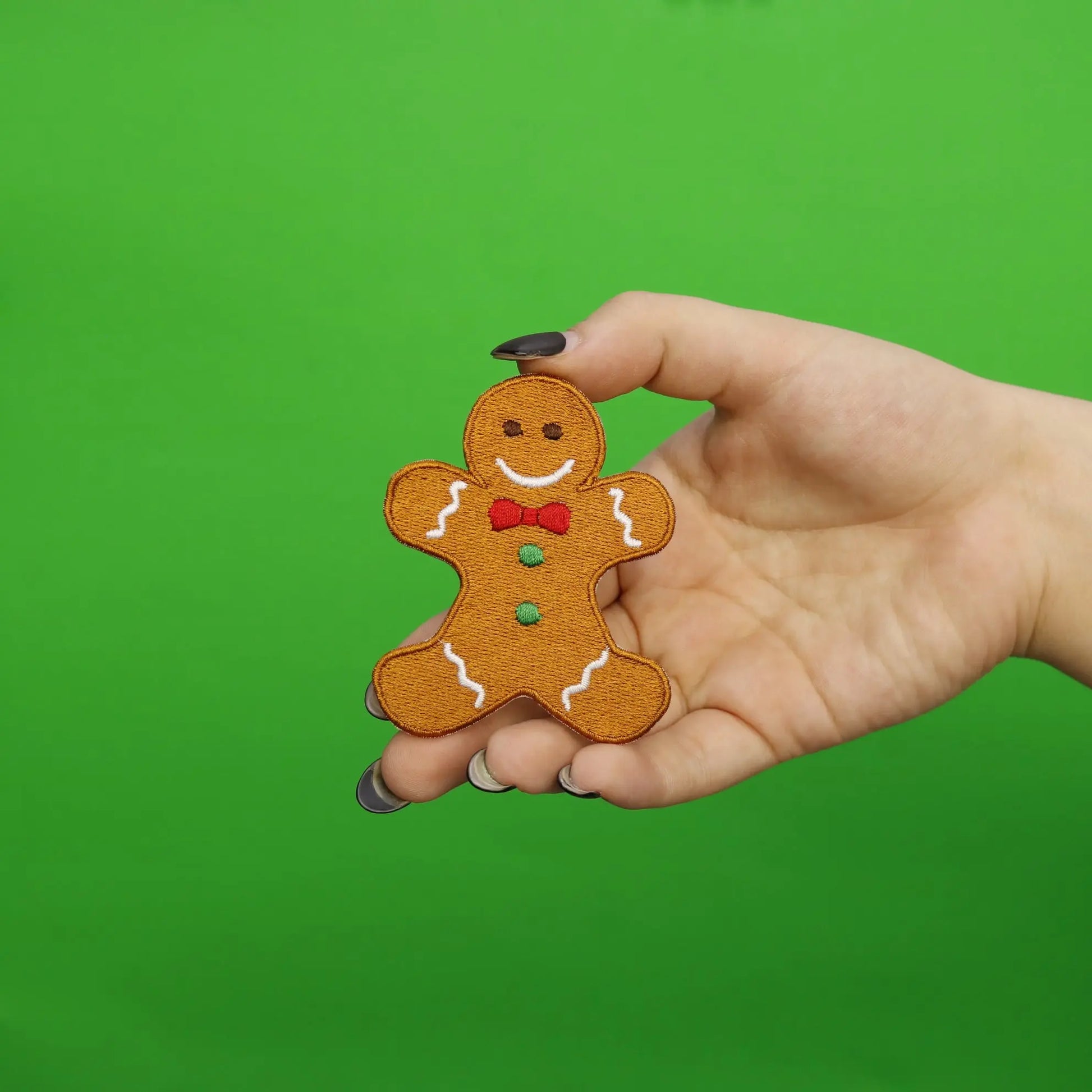 Gingerbread Man Cookie Embroidered Iron On Patch