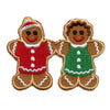Gingerbread Man Patch Christmas Cookie Embroidered Iron On 