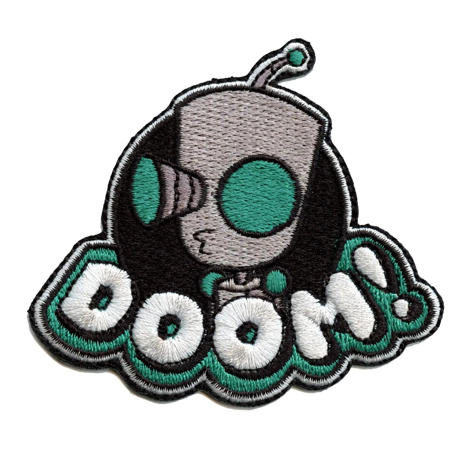 Invader Zim Gir's "Doom" Embroidered Iron On Patch