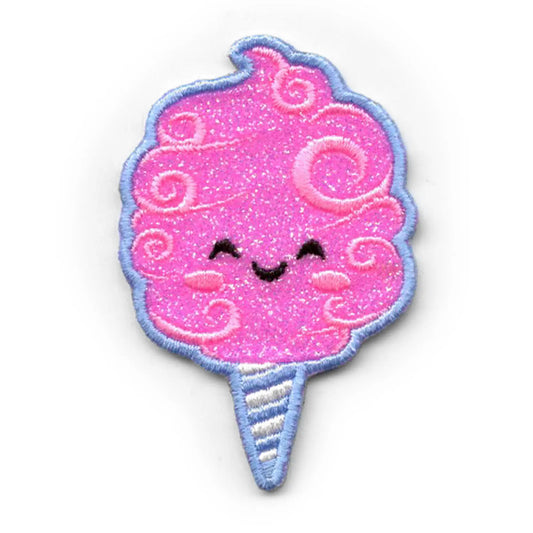 Kawaii Glitter Cotton Candy Patch Happy Cute Food Embroidered Iron On