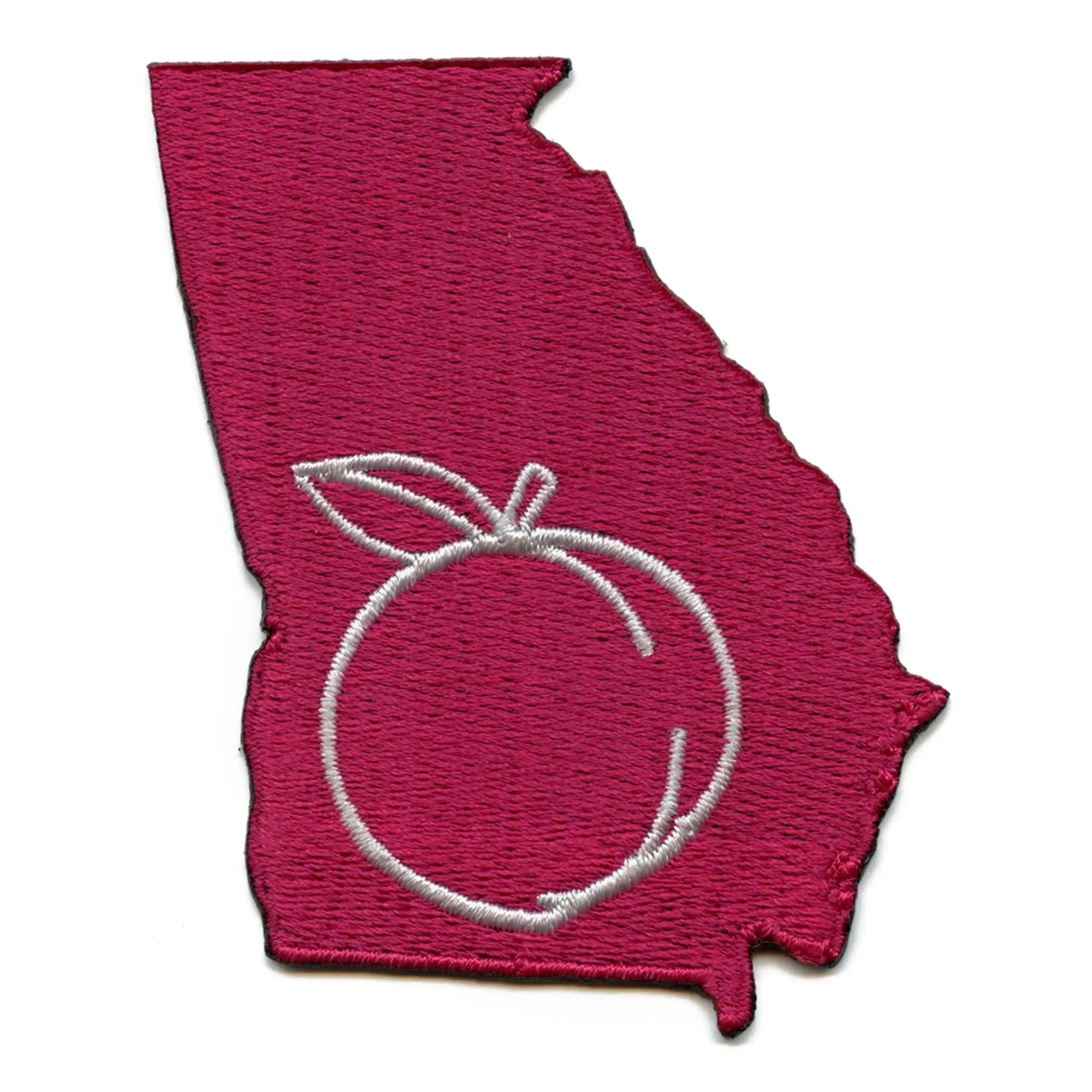 Georgia Peach State Embroidered Iron On Patch – Patch Collection