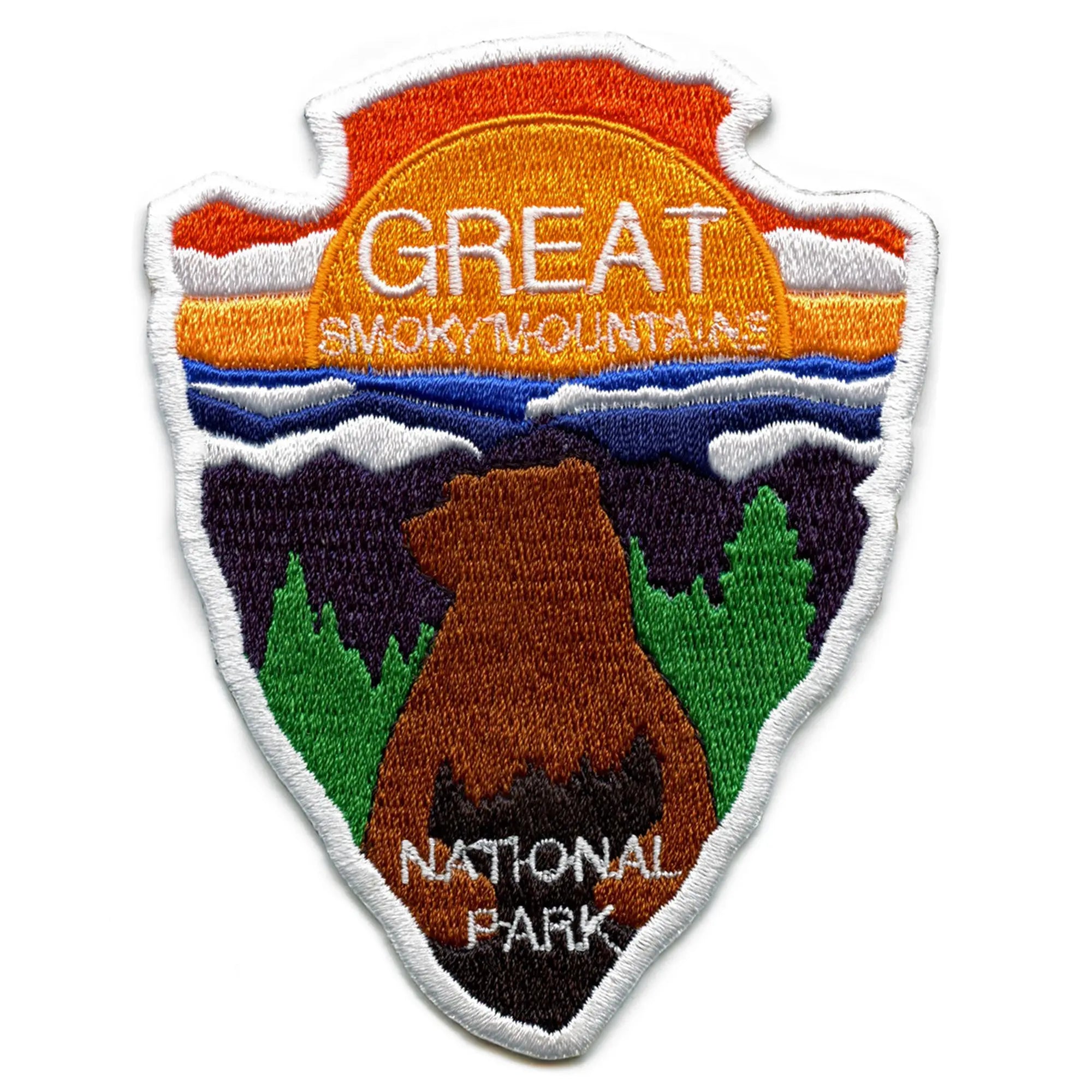 Great Smoky Mountain Yellowstone National Park Nurture Nature Embroidered  Patches Hook Backing for Clothing