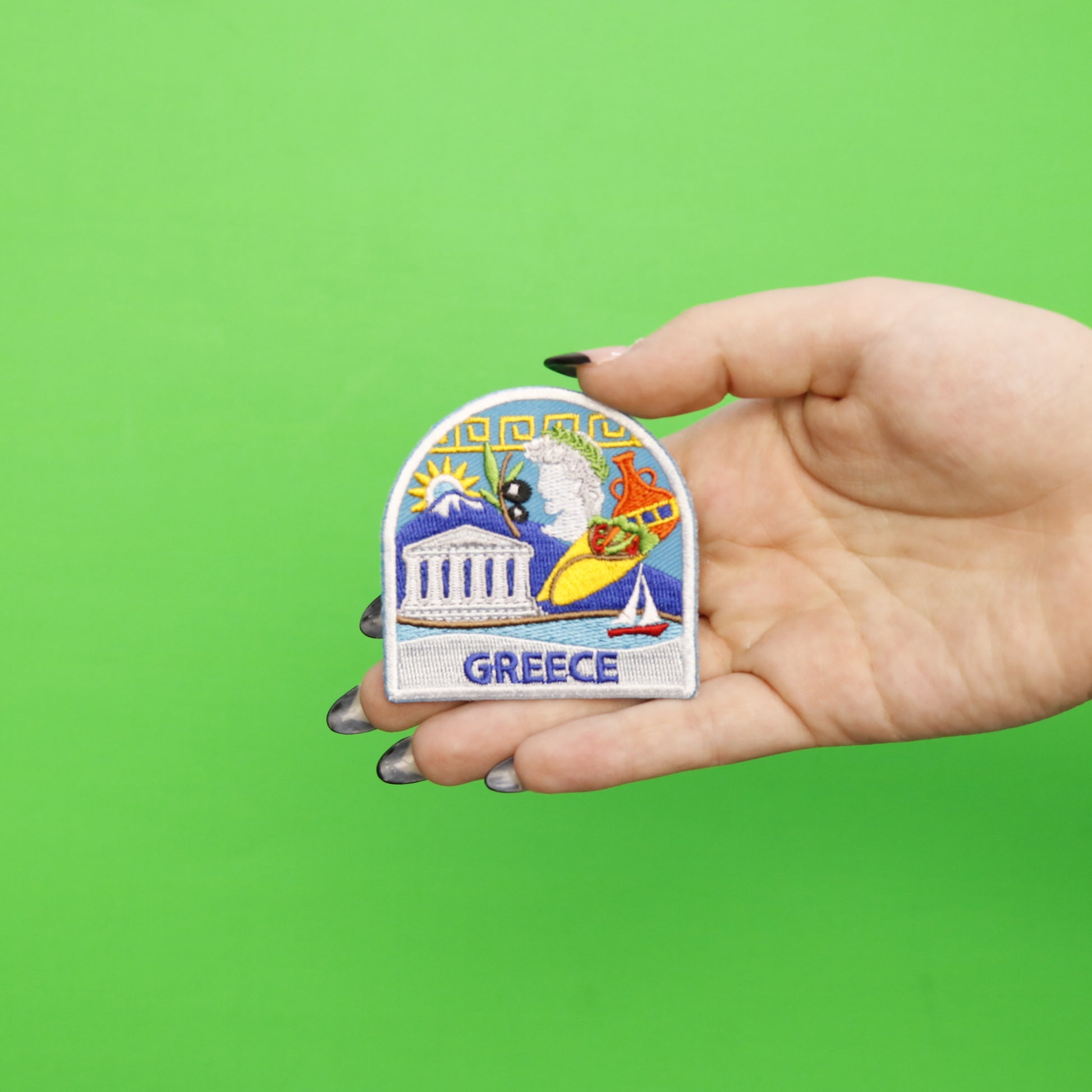 Greece Travel Embroidered Iron On Patch 
