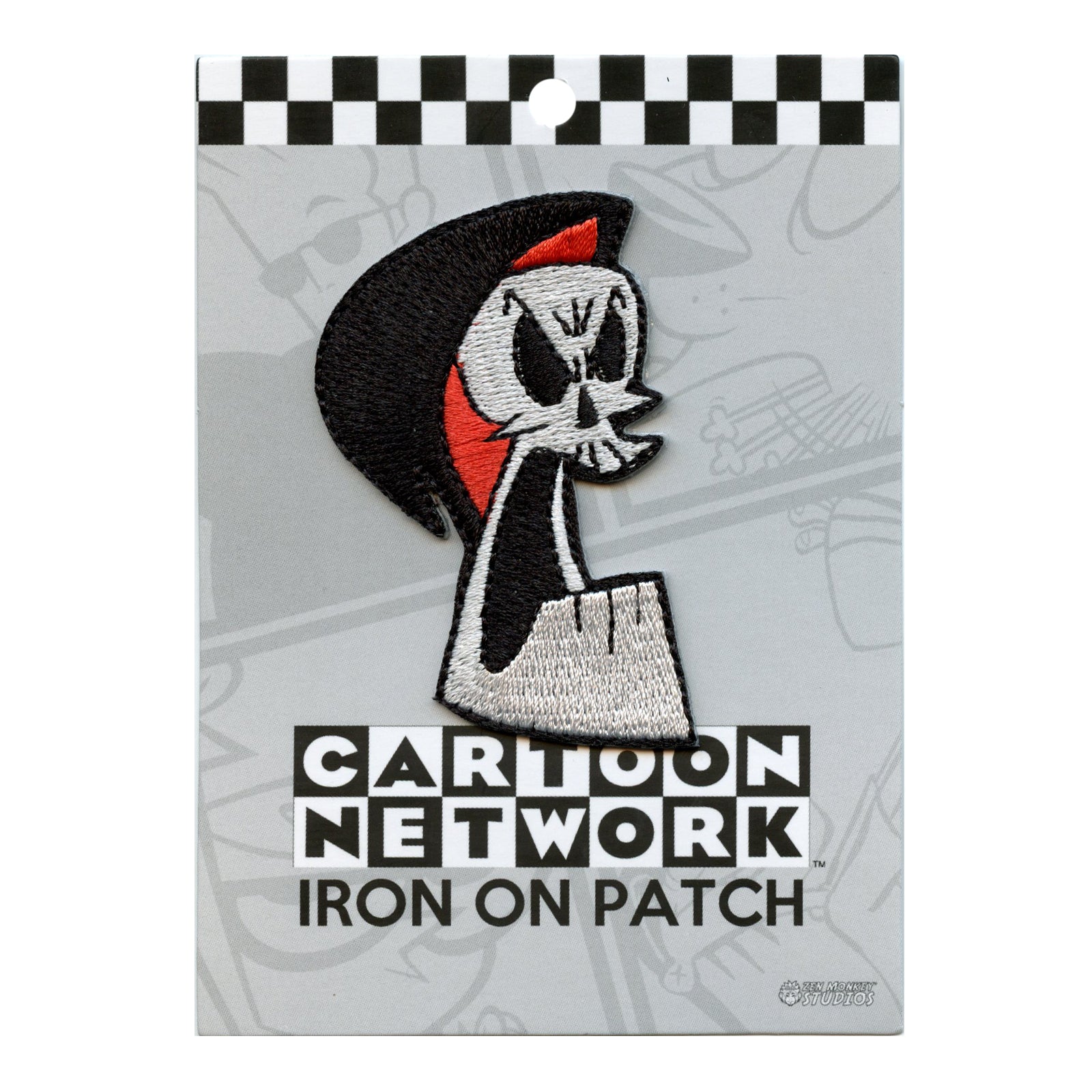 Grim Adventures Of Billy And Mandy Angry Grim Embroidered Iron On Patch