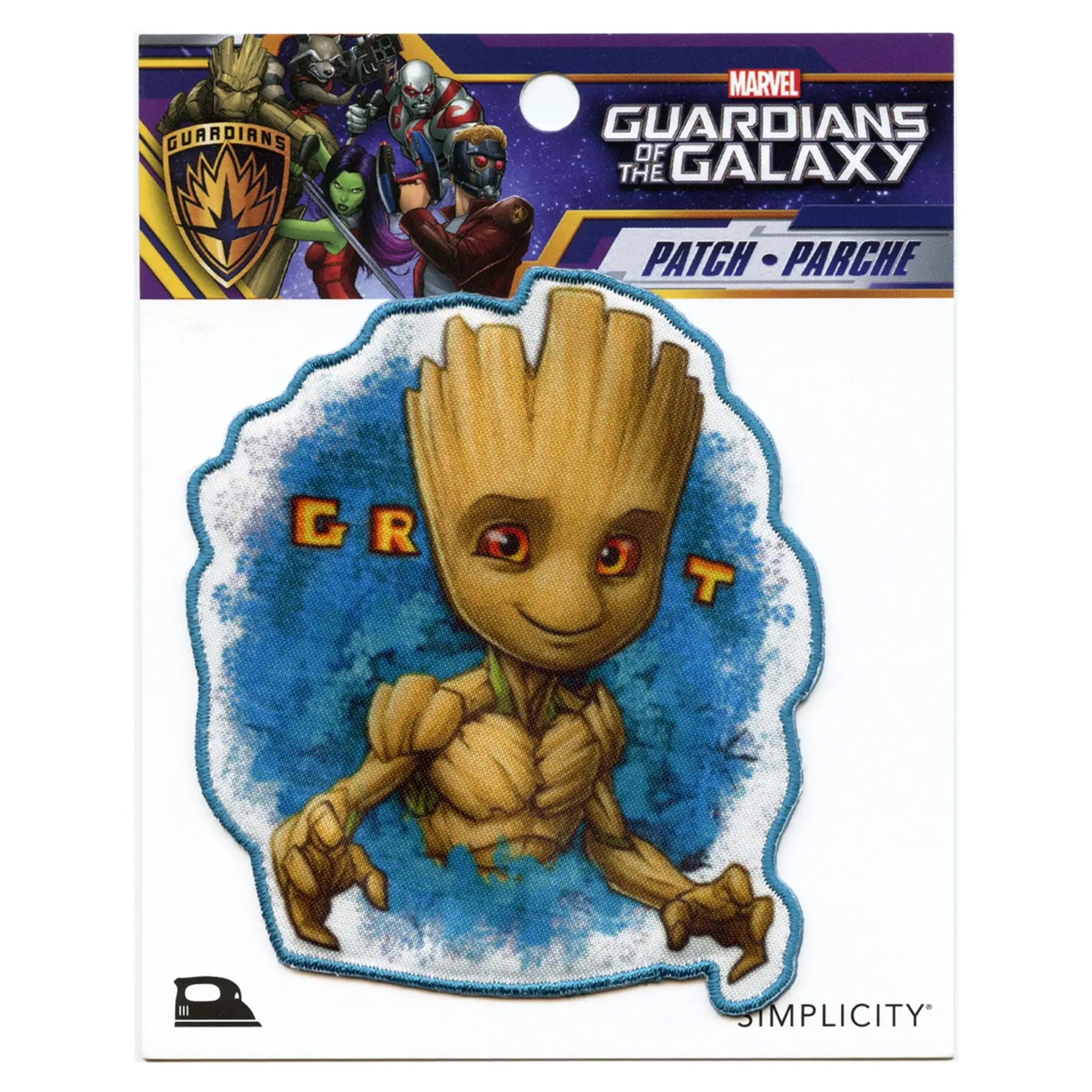 Guardians of the Galaxy Kid Groot Patch Marvel Portrait Embroidered Iron On