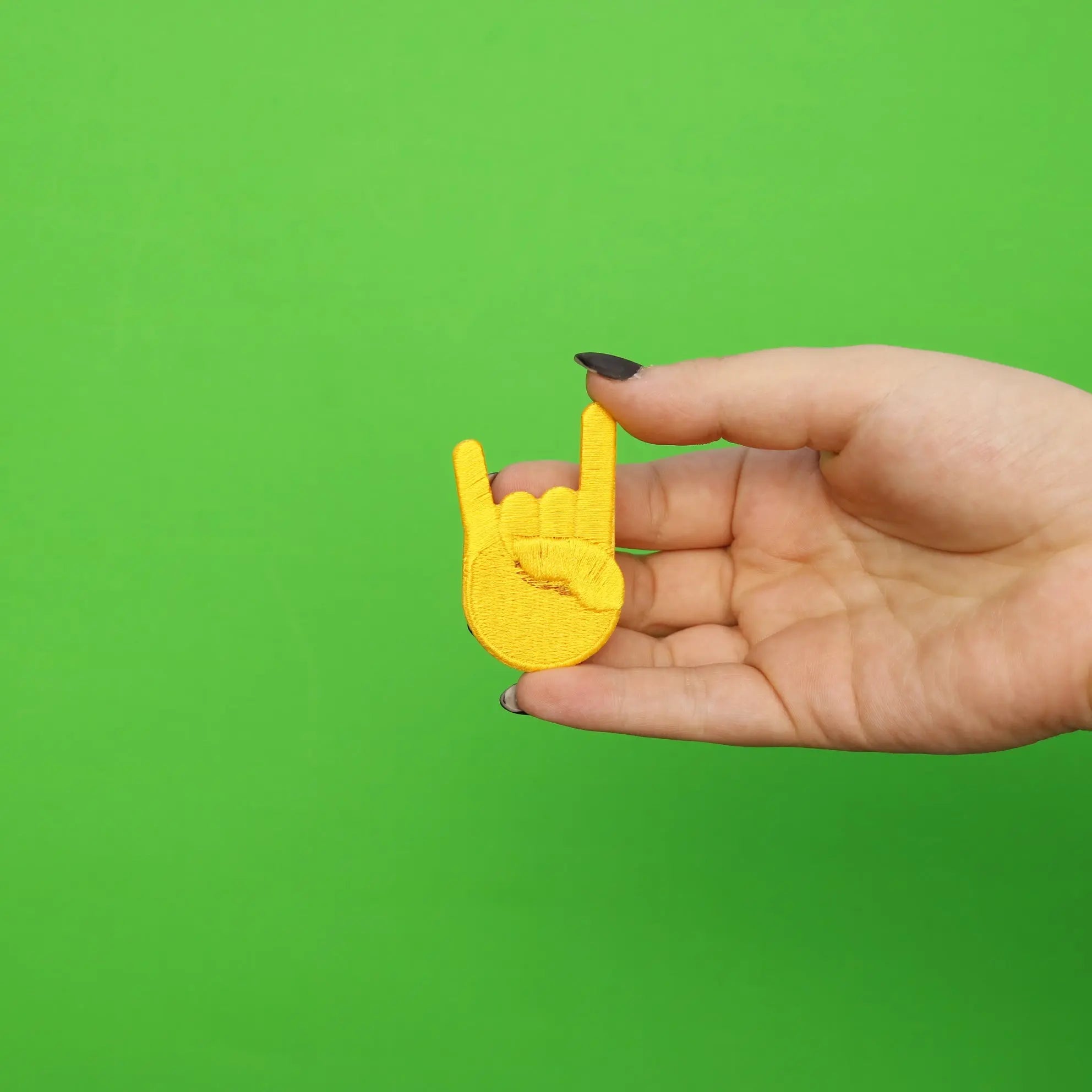 H-Hand Emoji Embroidered Iron On Patch