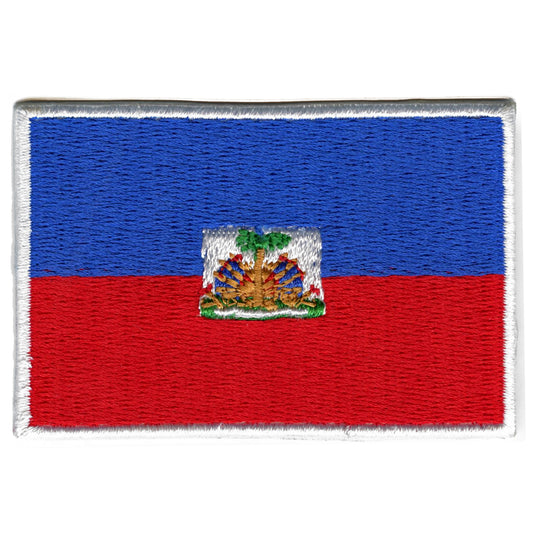 Haiti Flag Patch Country Pride Embroidered Iron On 
