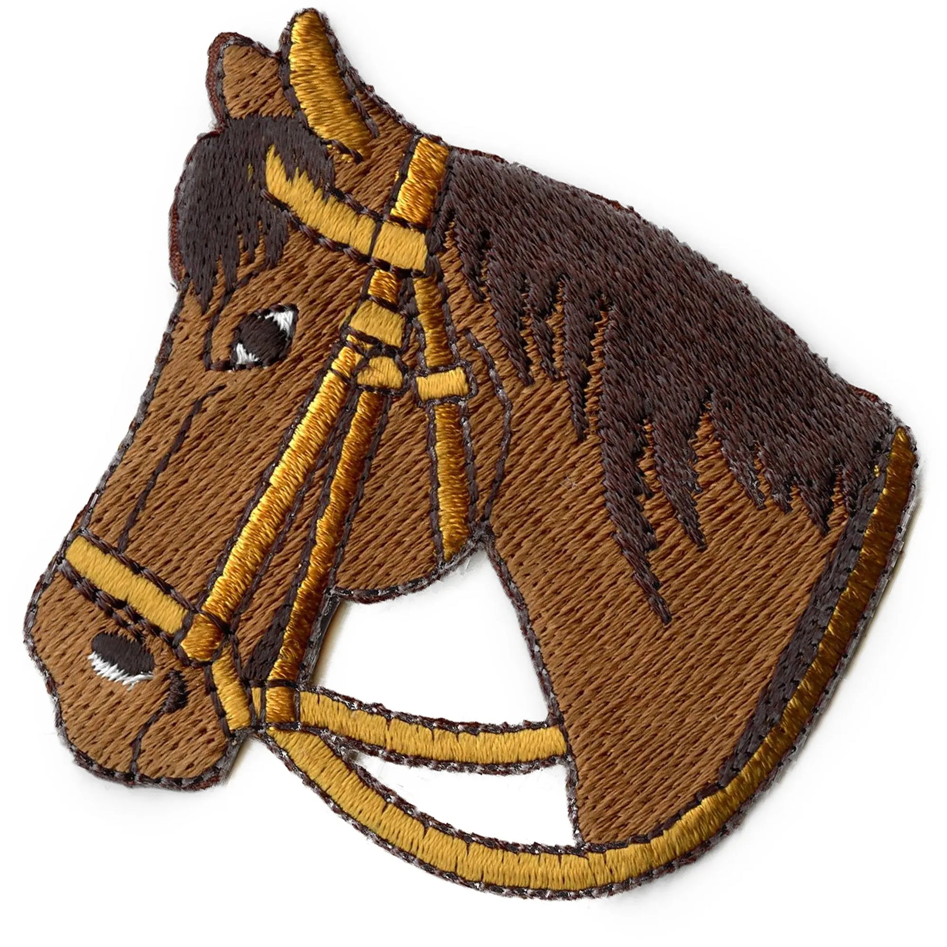Horse Head Equestrian Embroidered Iron On Patch