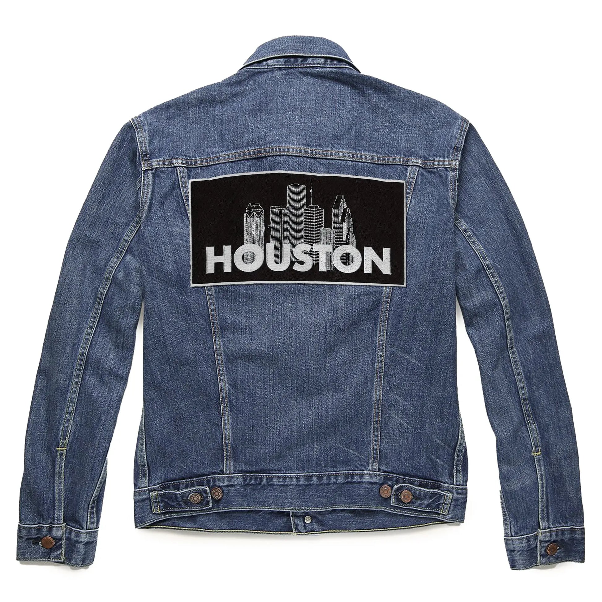 Houston City Skyline Patch Downtown X-Large Embroidered Iron On