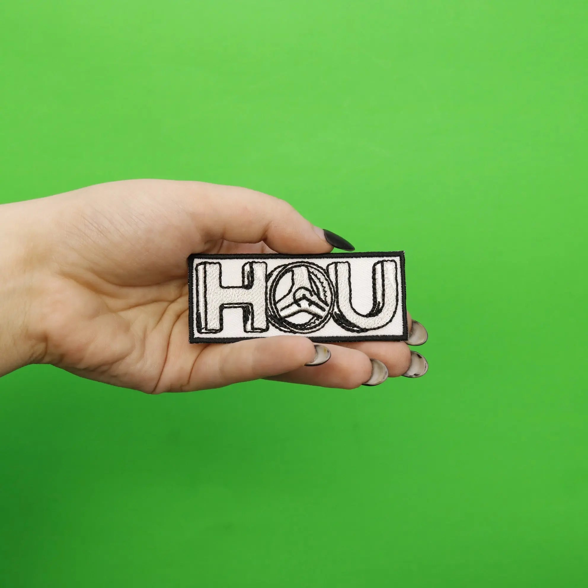 Houston Blades Rim Logo Embroidered Iron On Patch