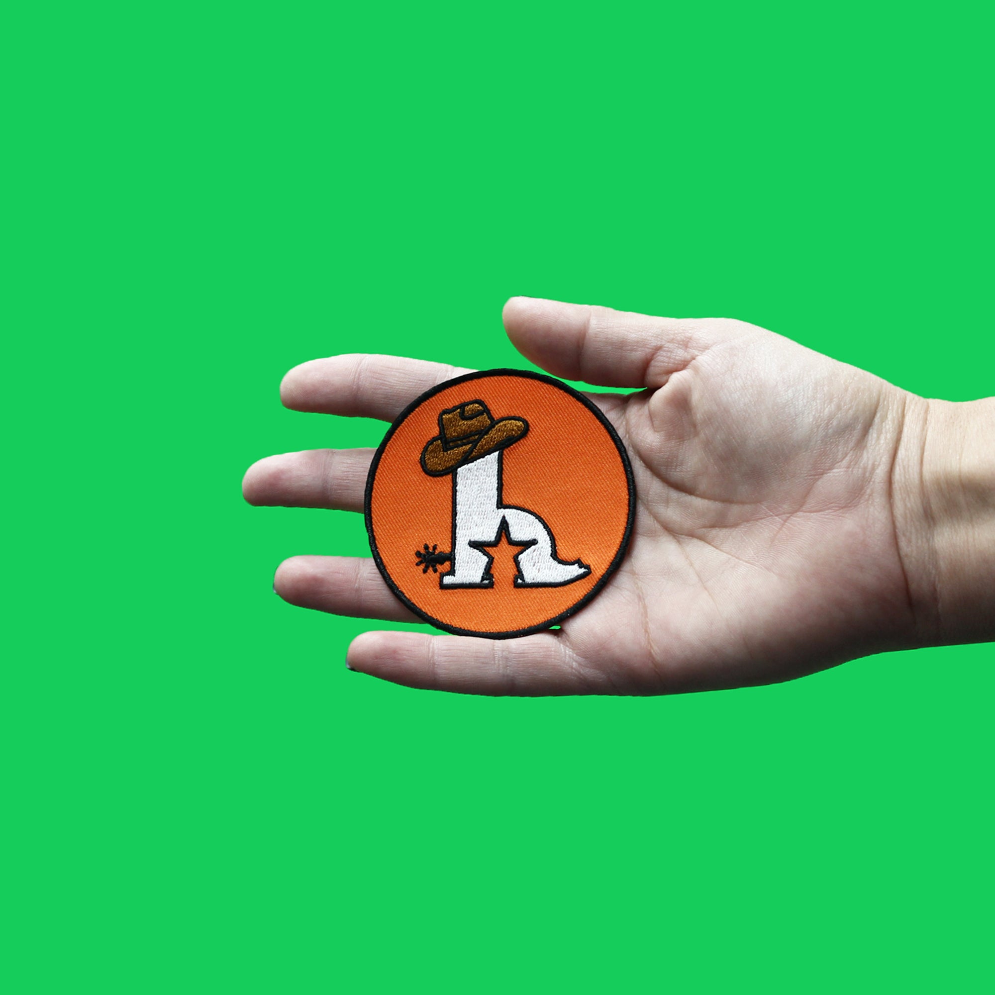 Houston Rodeo Cowboy Hat Patch Livestock Show Round Embroidered Iron On