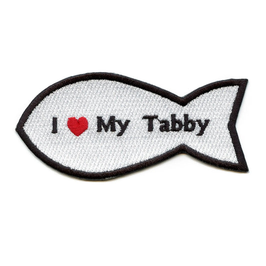 I Heart My Tabby Patch Cat Lover Embroidered Iron On