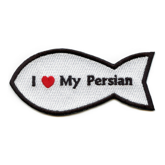 I Heart My Persian Patch Cat Lover Embroidered Iron On 
