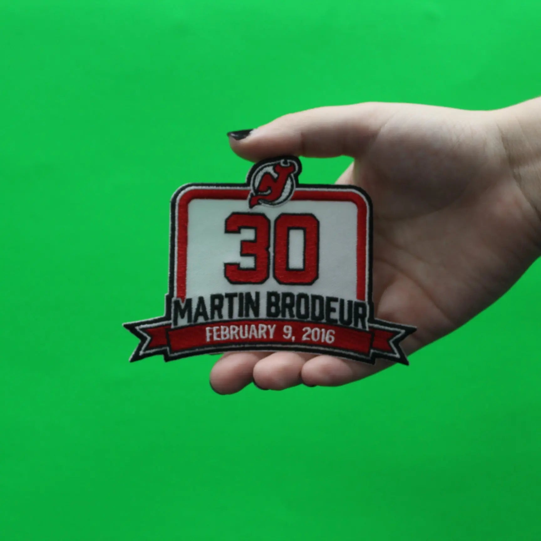 Martin Brodeur Retirement Ceremony New Jersey Devils #30 Goalie Patch