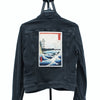 Japanese Art Coastline Scene FotoPatch Jacket XL Embroidered Iron-on 