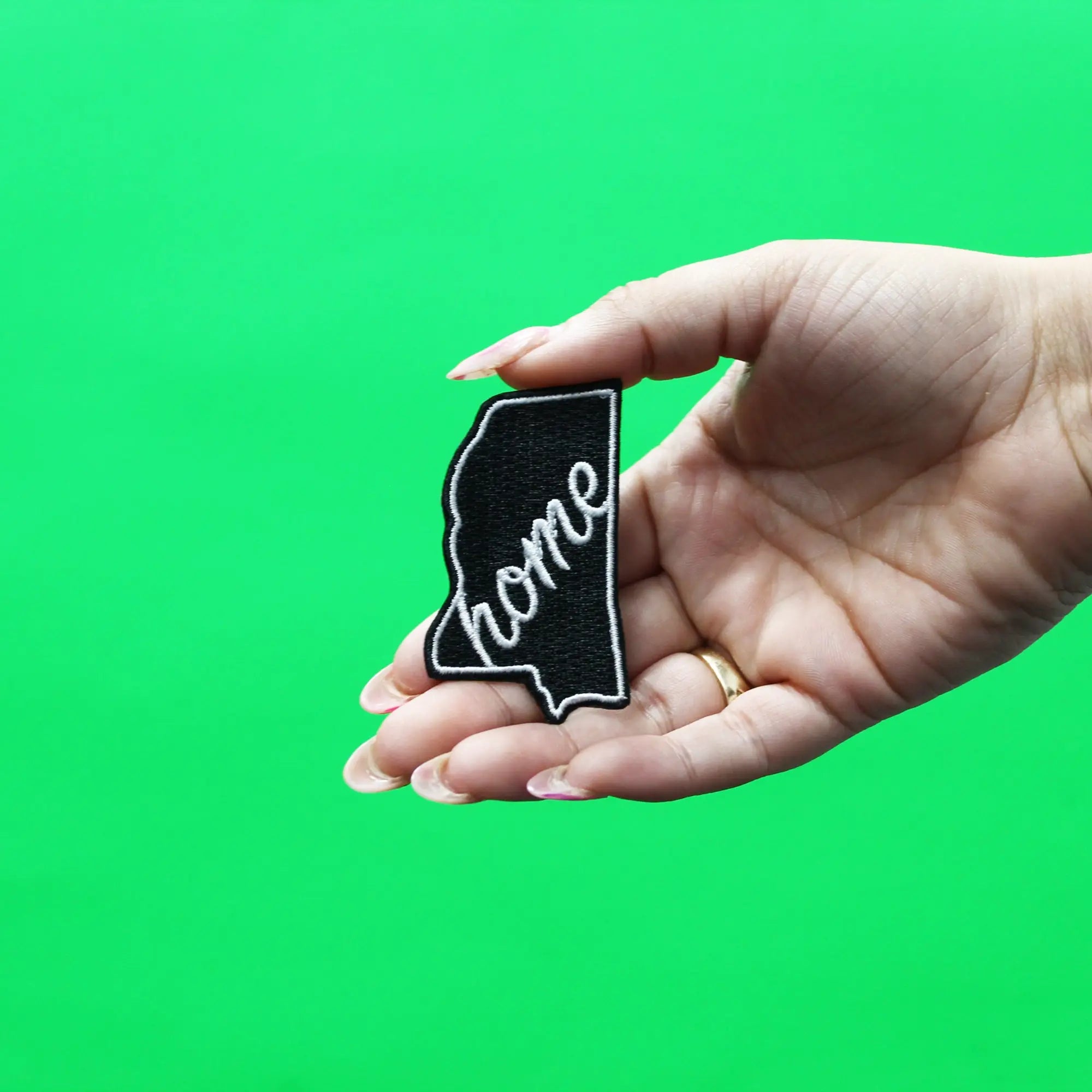 Mississippi Home State Patch Embroidered Iron On