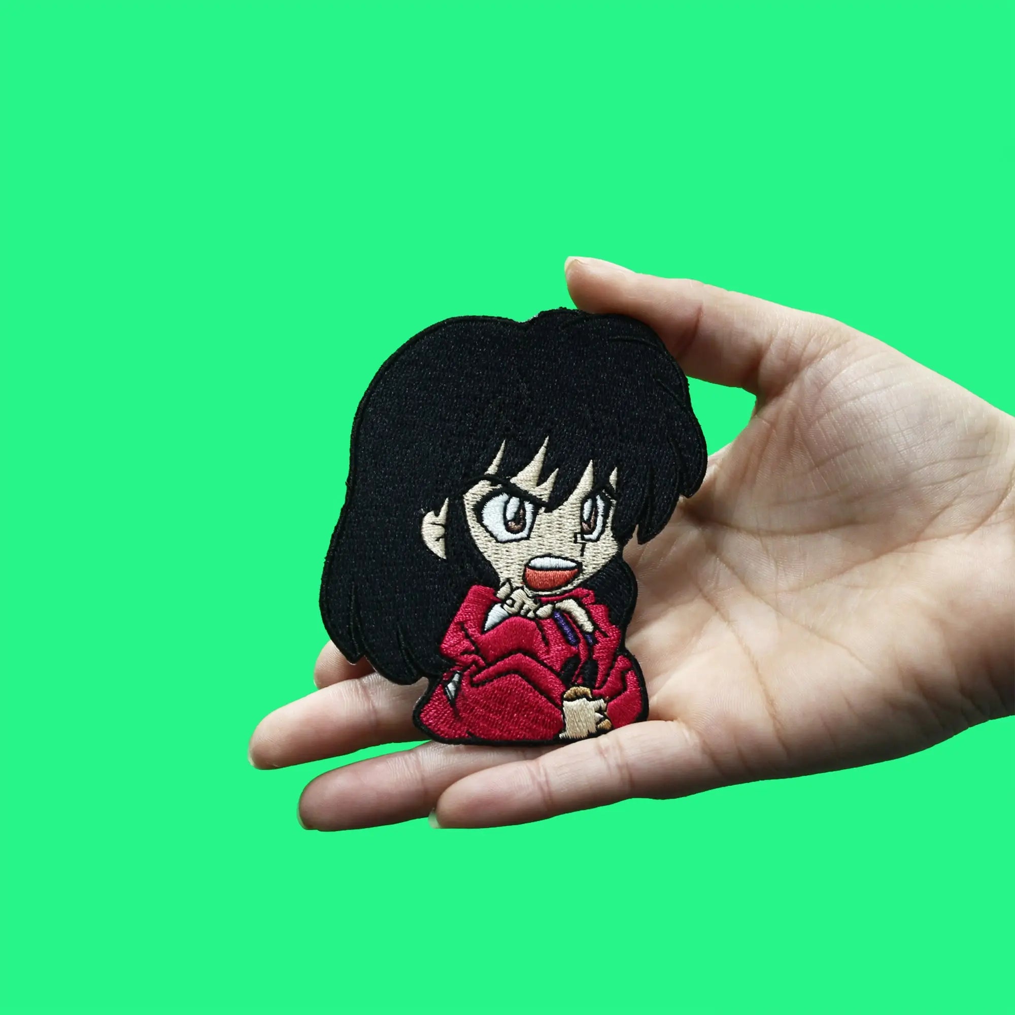Inuyasha Human Form Patch Chibi Red Hakama Embroidered Iron On