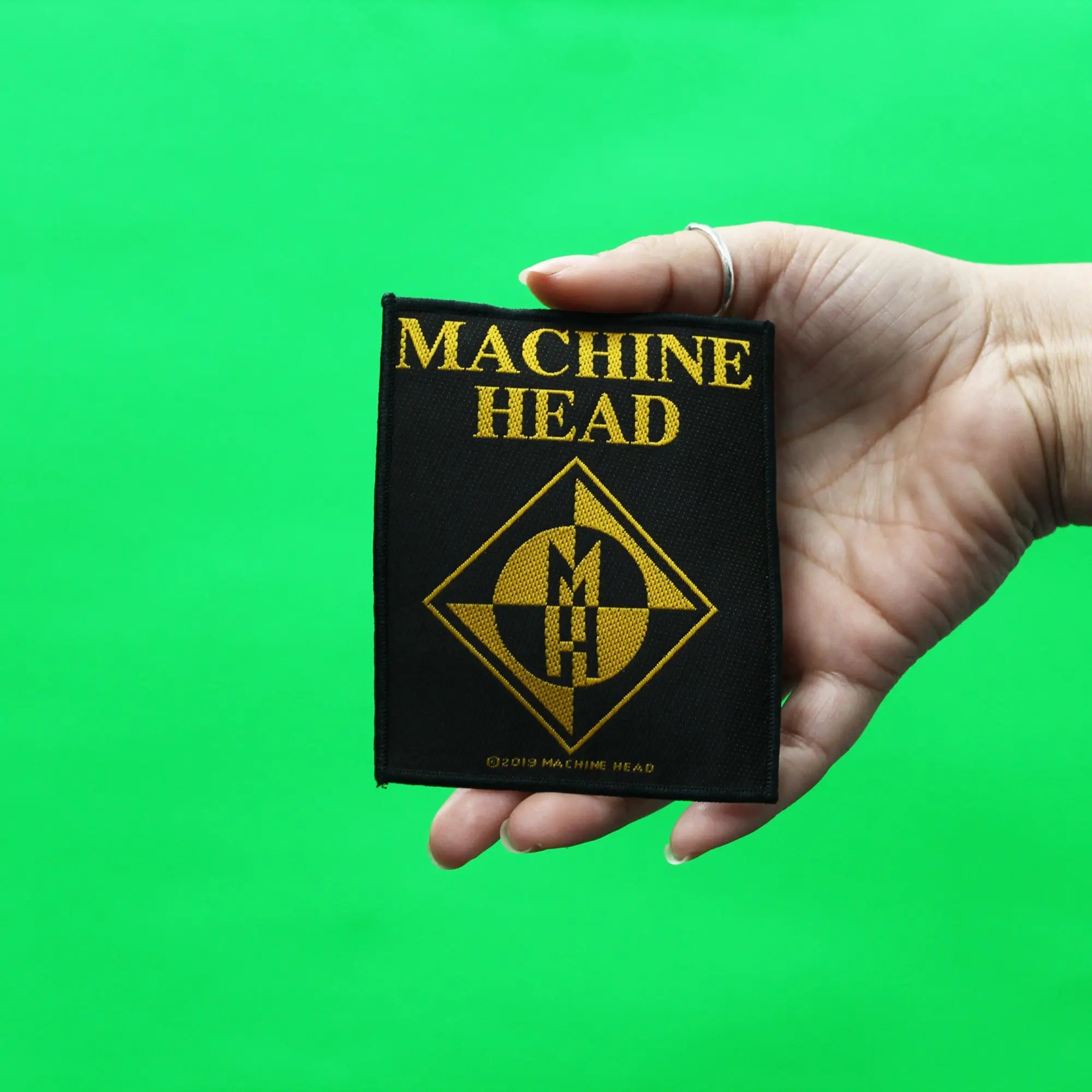 Machine Head Patch MH Diamond Logo Sew On