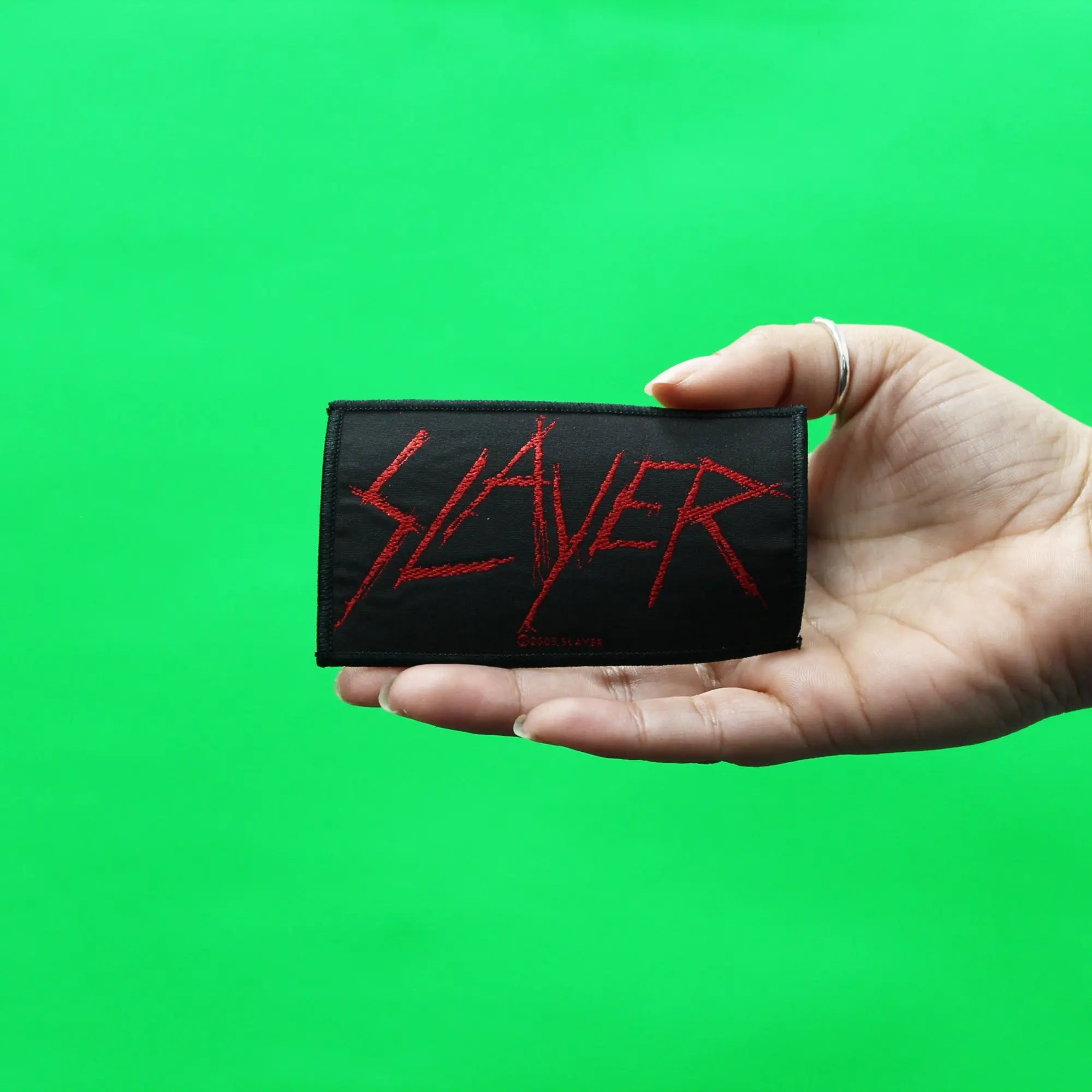 Slayer Metal Band Patch Slash Red Logo Sew On