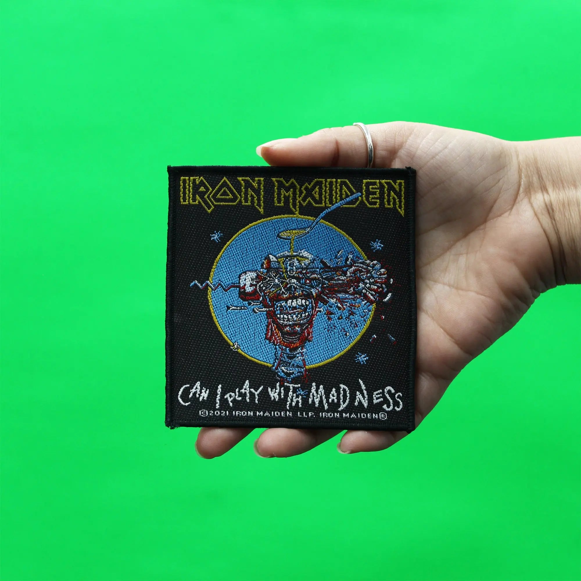 Iron Maiden 1988 Single Art Patch Can I Play With Madness Sew On