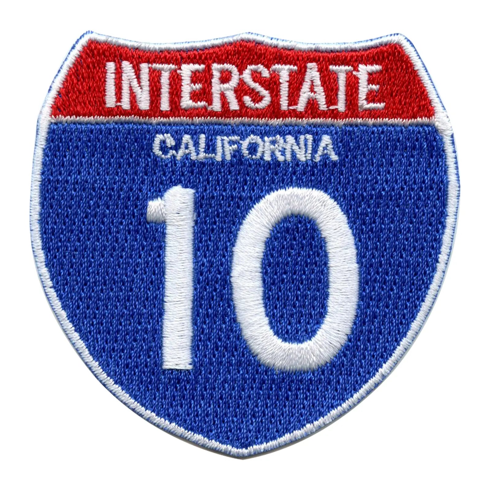 Interstate 10 I-10 Road Sign Embroidered Iron On Patch
