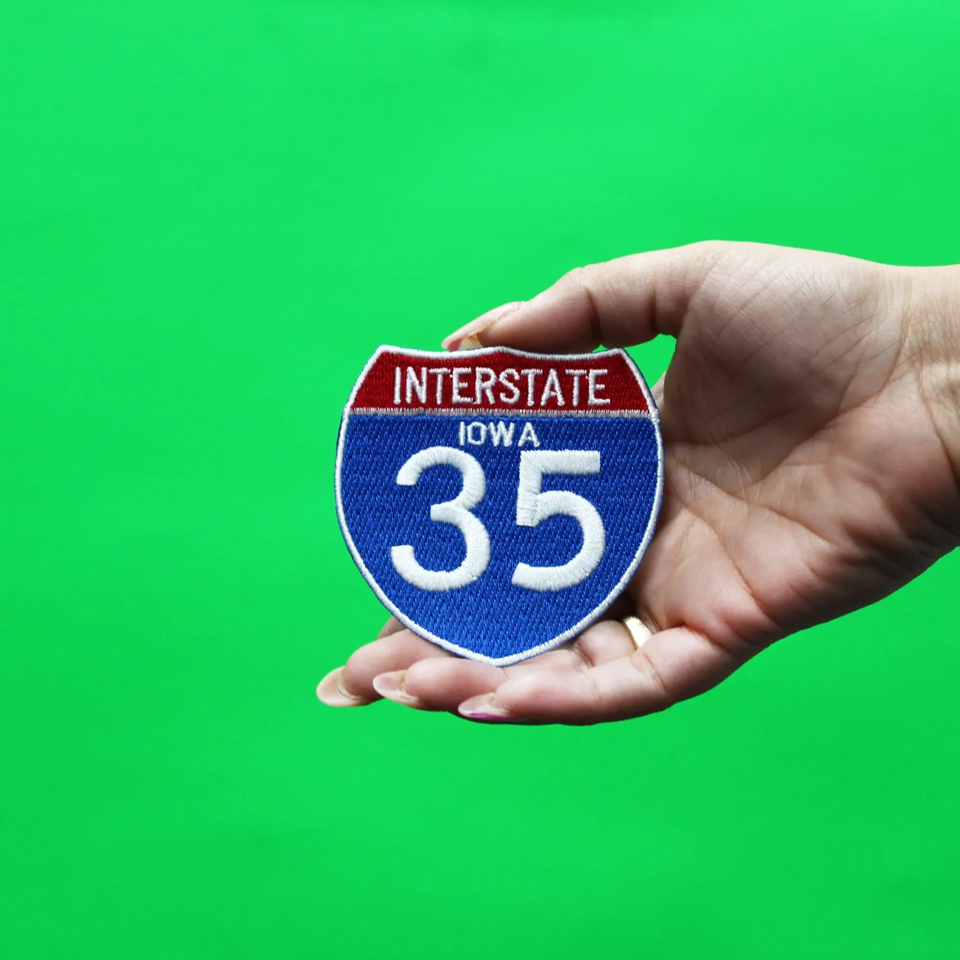 Iowa Interstate Patch I-35 Sign Embroidered Iron On