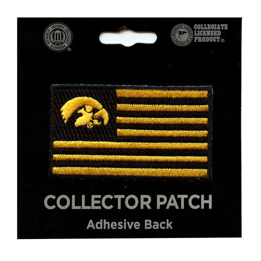 Iowa Hawkeyes Flag Iron On Embroidered Patch