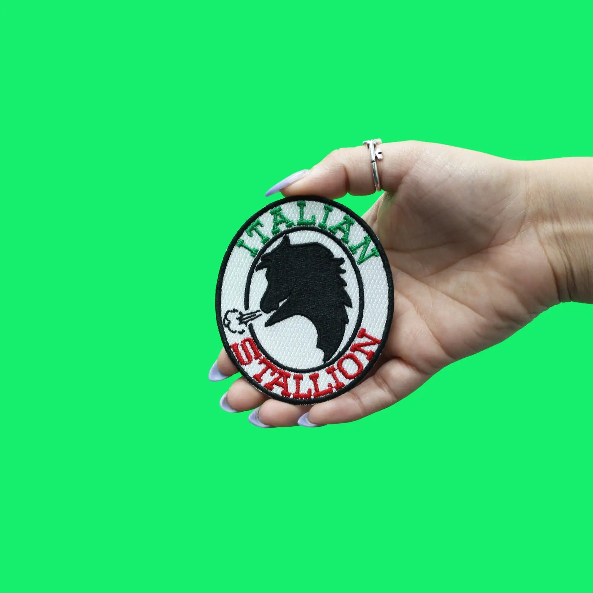 Italian Stallion Patch Horse Logo Embroidered Iron On
