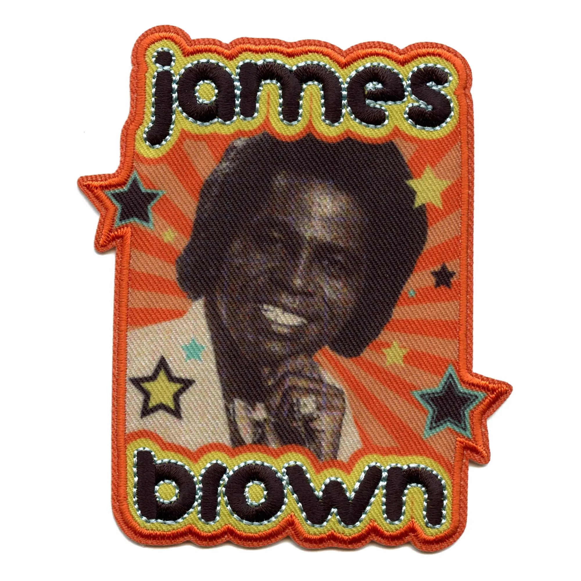 James Brown Patch Star Portrait Embroidered Iron On