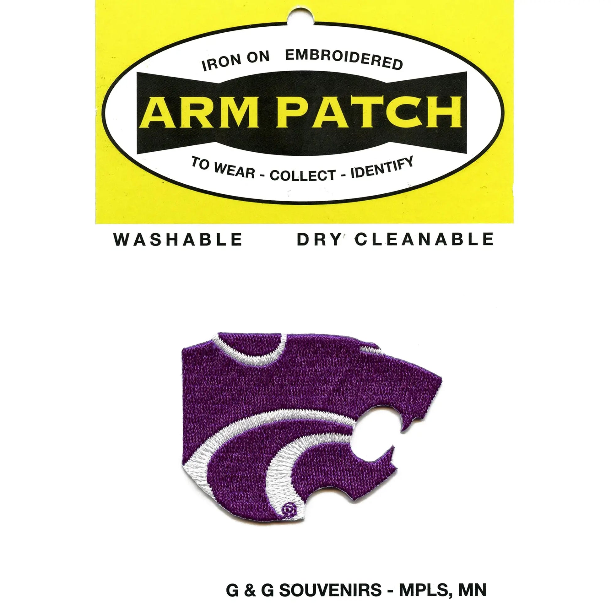 Kansas State Wildcats Patch No Border Embroidered Iron On - Small