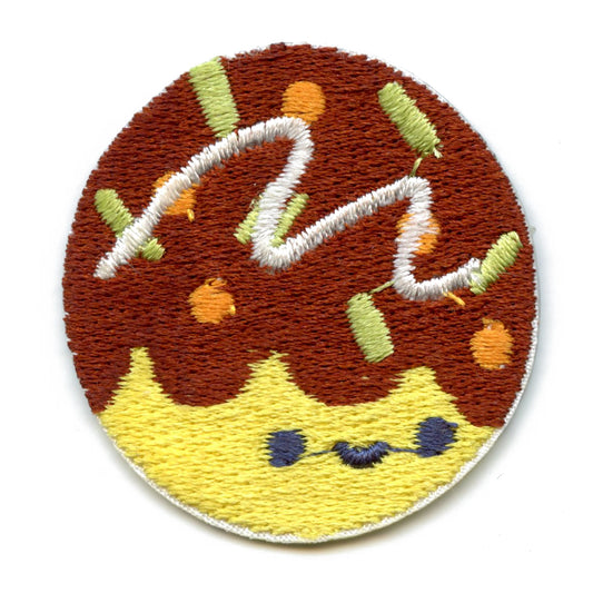 Kawaii Takoyaki Embroidered Iron On Patch 