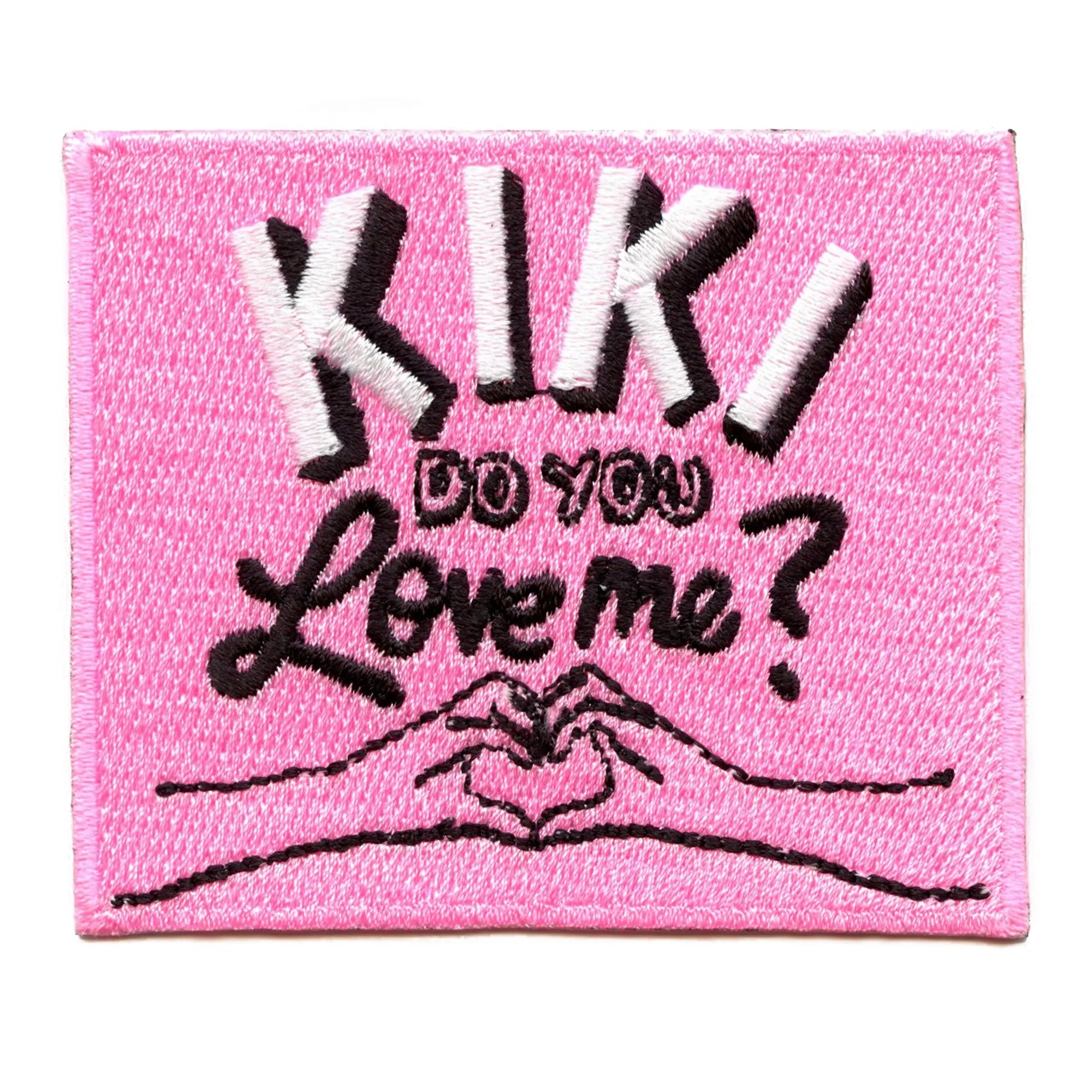 Pink "KiKi Do You Love Me" Song Iron On Patch