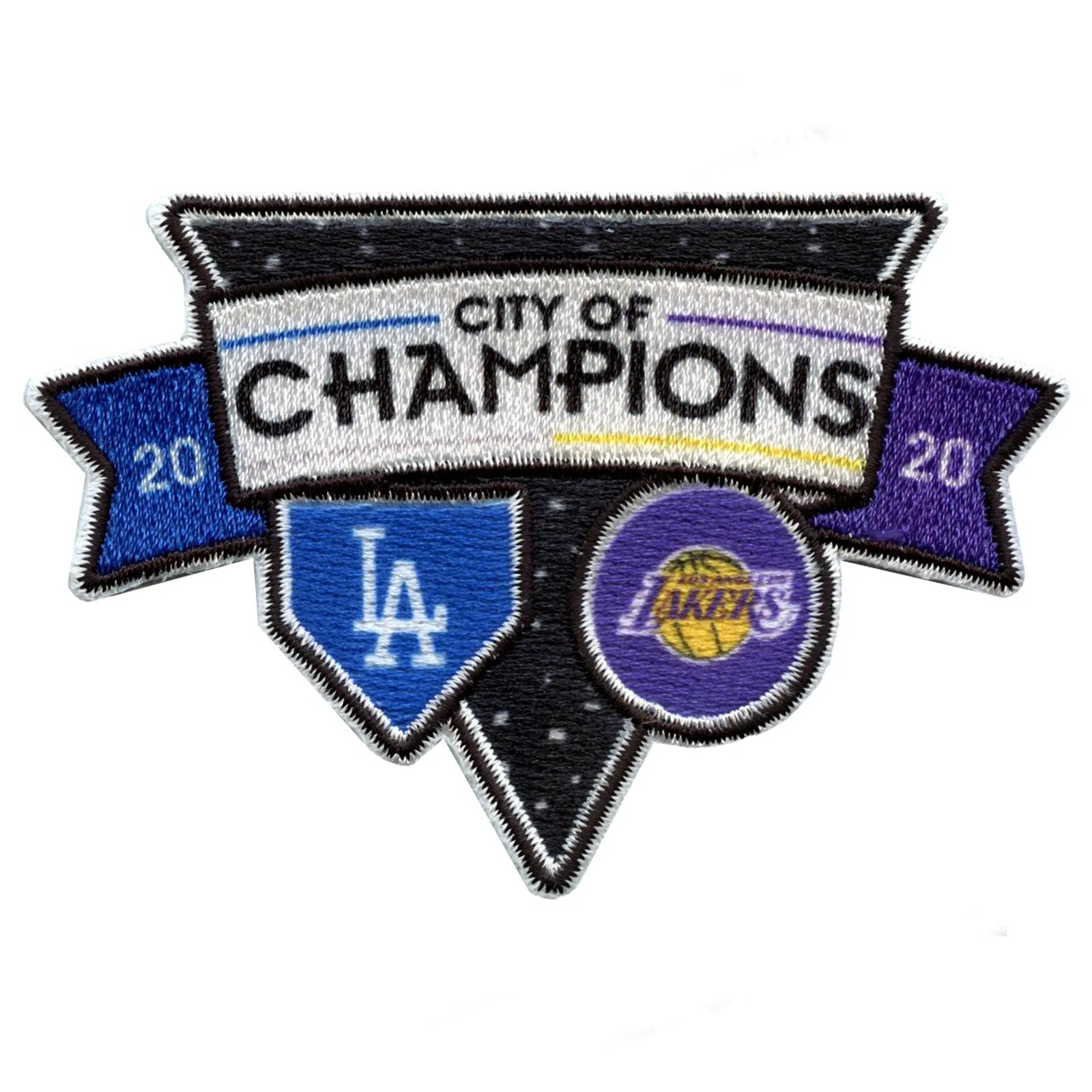 2020 Los Angeles Dodgers and Lakers Dual Champions City of Champions Patch 