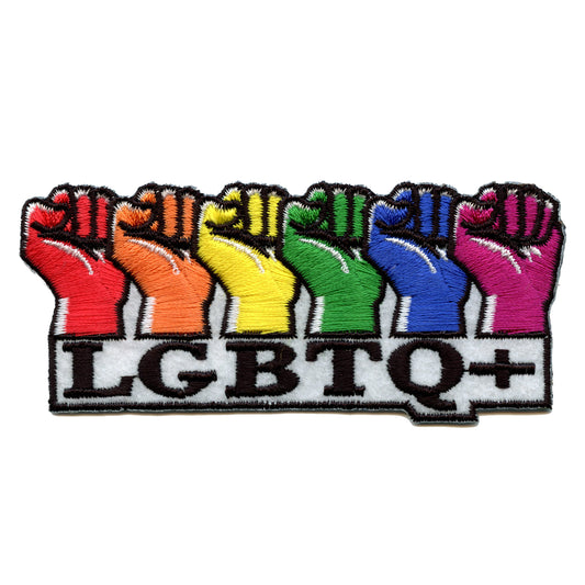 Multicolor LGBTQ+ Fist Embroidered Iron On Patch 
