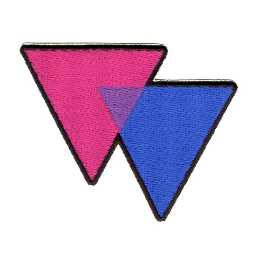 Bisexual Triangles Patch LGBTQ+ Community Embroidered Iron On 