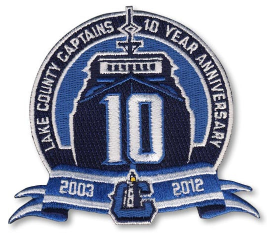 2012 Lake County Captains 10th Year Anniversary Patch