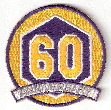 2007-08 Los Angeles Lakers 60th Anniversary Logo Patch Small Version