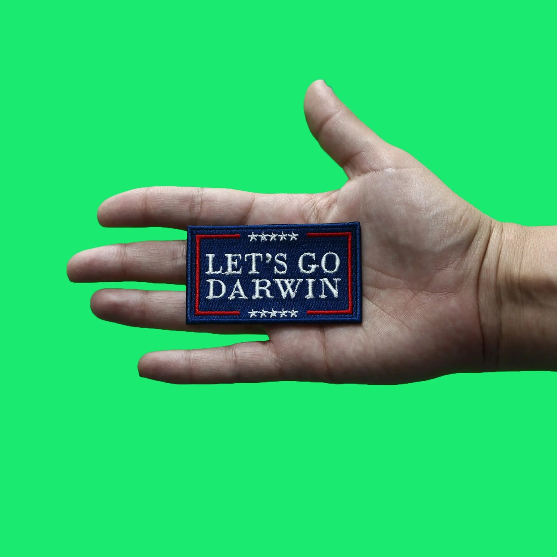 Let's Go Darwin Patch Funny Campaign Logo Embroidered Iron On