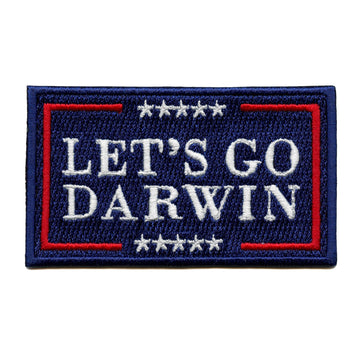 Let's Go Darwin Patch Funny Campaign Logo Embroidered Iron On 