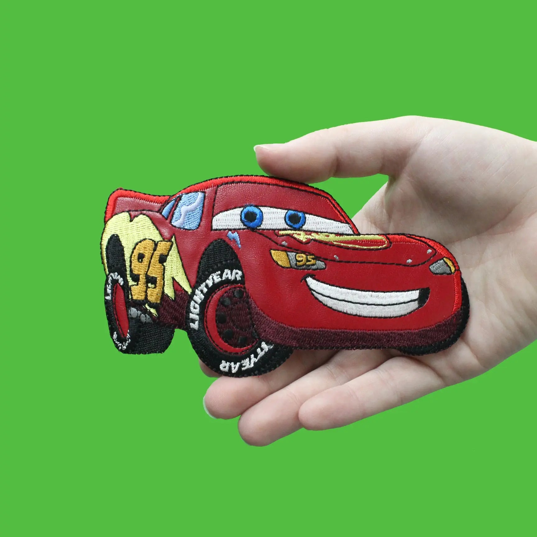 Disney Cars Lightning McQueen Smirking Embroidered Applique Sew On Patch