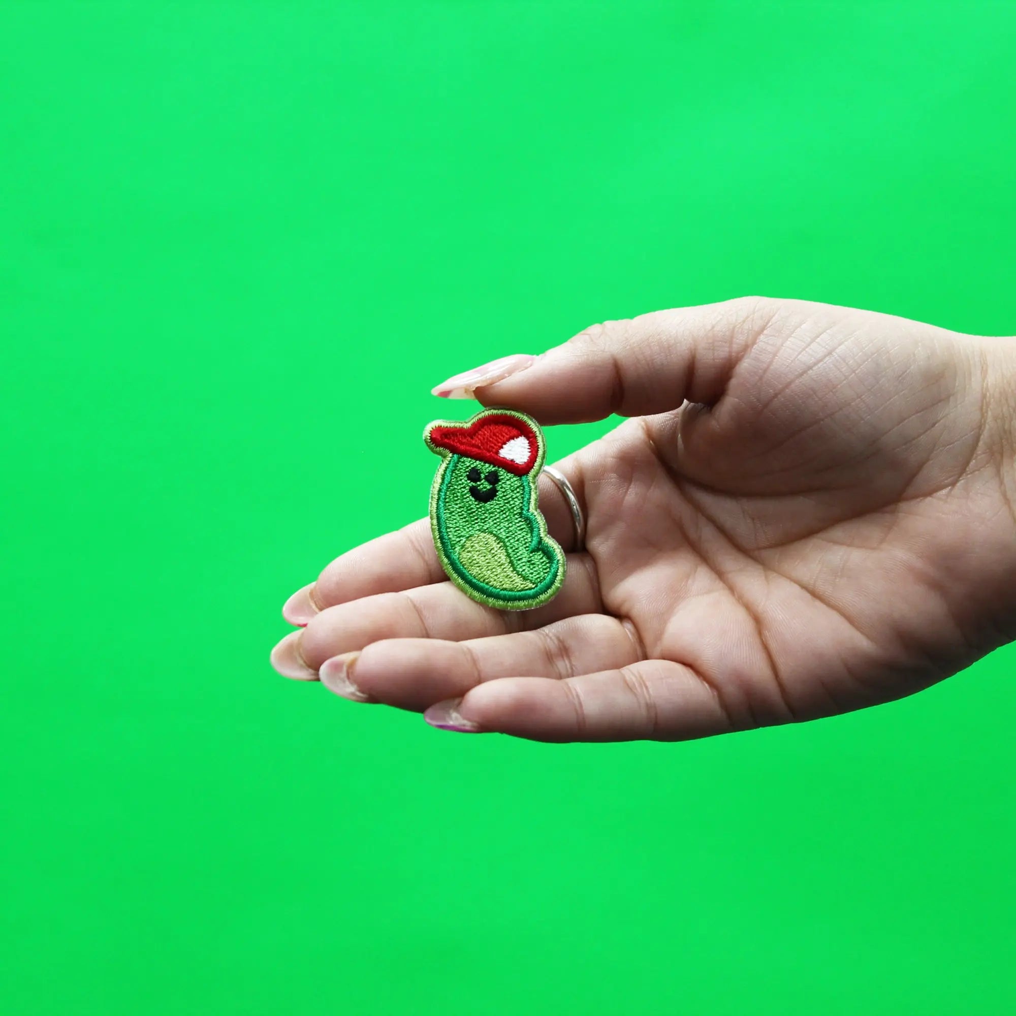 Line Friends Worm Edward Patch With Baseball Cap Embroidered Iron On