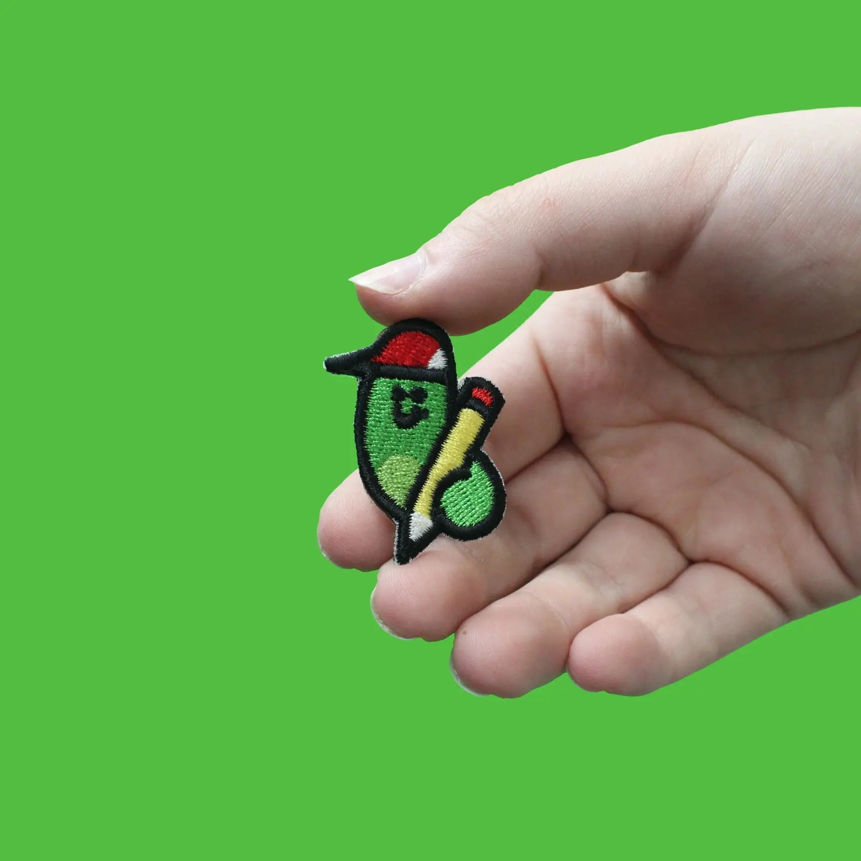 Line Friends Worm Edward With Pencil Embroidered Iron On Patch