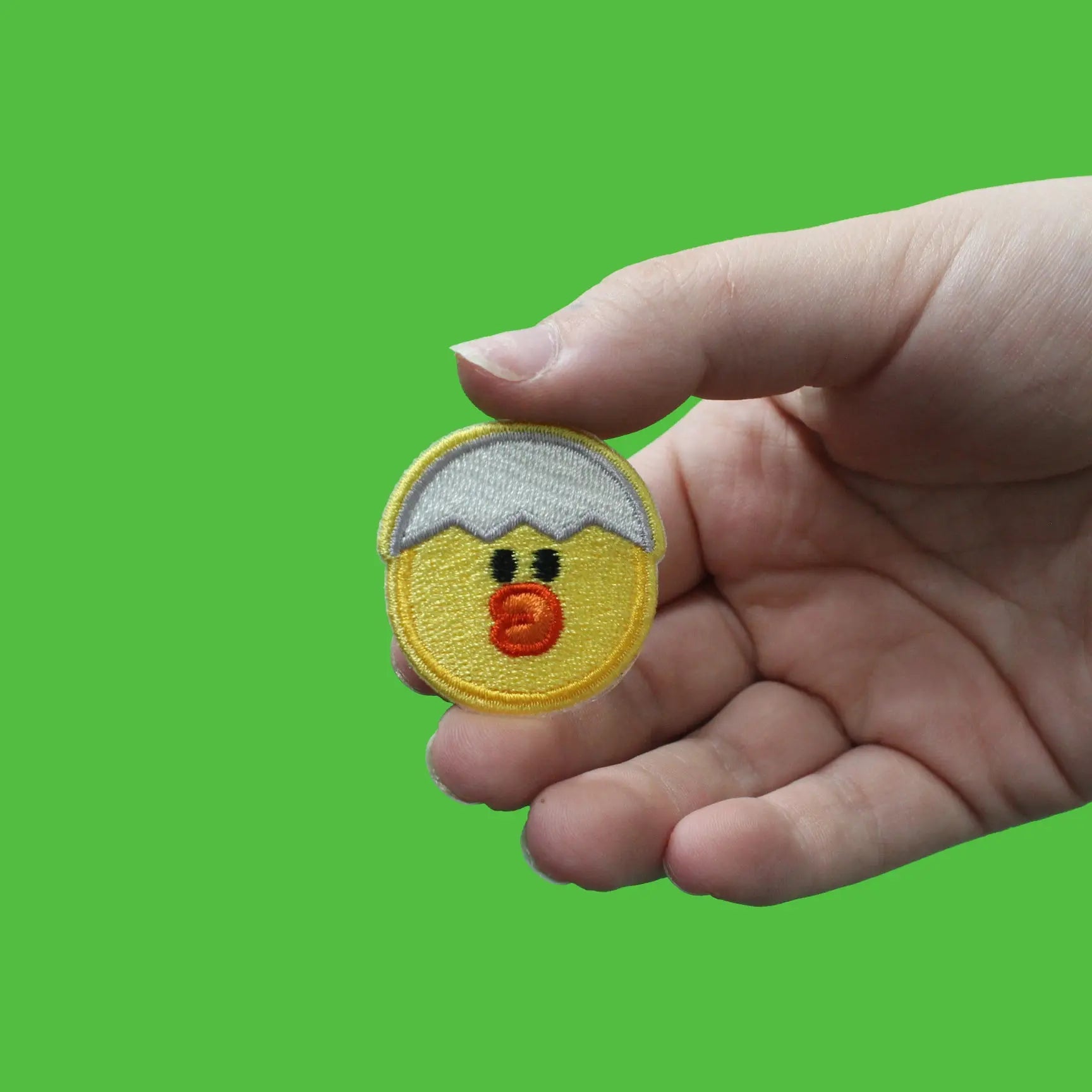 Line Friends Chick Sally Head With Eggshell Embroidered Iron On Patch