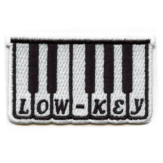 Lowkey Patch Music Keyboard Embroidered Iron On 